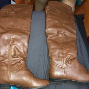 Knee high brown boots